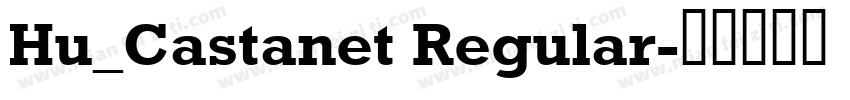 Hu_Castanet Regular字体转换